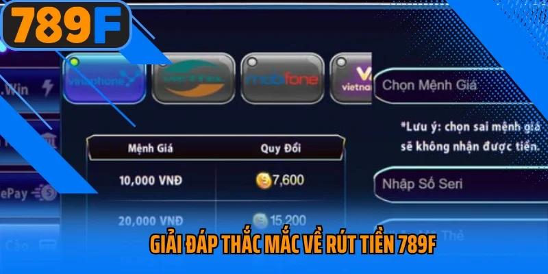 Giải đáp thắc mắc về rút tiền 789f