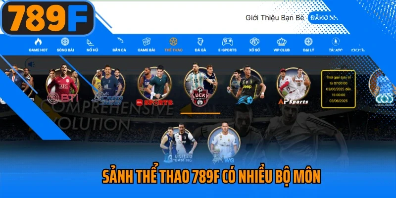 Sảnh thể thao 789f có nhiều bộ môn